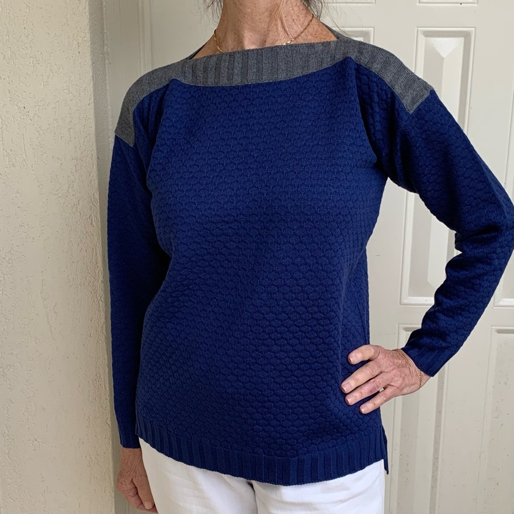 COUNTING CLOUDS. NWT. Blue/Gray, 100% Fine Merino‎ Wool. Size S/M. Made i…